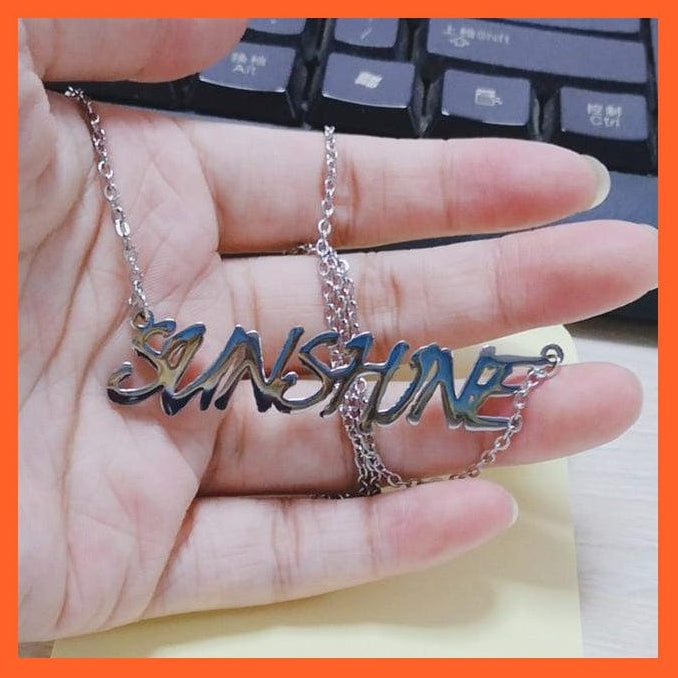 whatagift.com.au Sunshine Steel Copy of Silver Coated Pendant & Necklace With Gross Written
