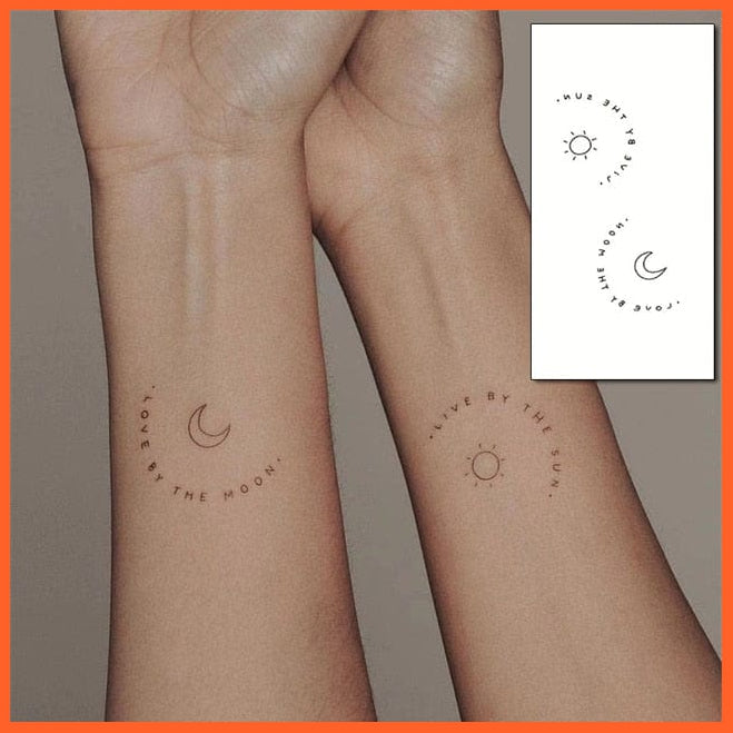 Waterproof Temporary Tattoo Stickers | Black Hand Drawn Heart Design Body Art Fake Flash Women Wrist Tattoos | whatagift.com.au.