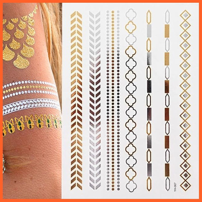Temporary Flash Einmal Tattoo Classic Gold Armband Body Art Stickers For Men Women | whatagift.com.au.