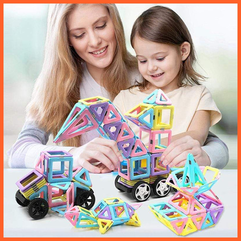 Magnetic Construction Blocks | Construction And Building Educational Magnetic Toy | whatagift.com.au.