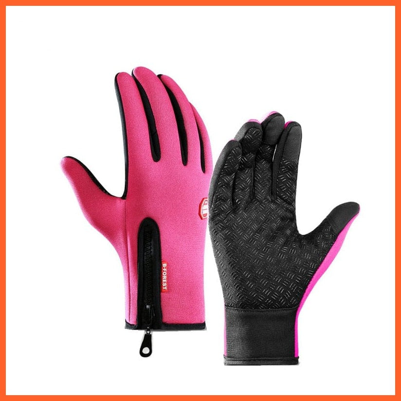 whatagift.com.au Unisex Gloves rose pink / S Cycling Winter Outdoor Sports Gloves | Men Women Touch Screen Windproof Glove