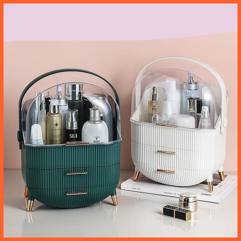 whatagift.com.au Waterproof Dustproof Cosmetics Makeup Organizer Box | Bathroom Skin Care Storage Box