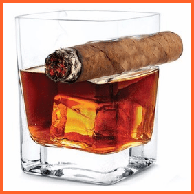 Creative Whisky Glass With Cigar Holder | whatagift.com.au.