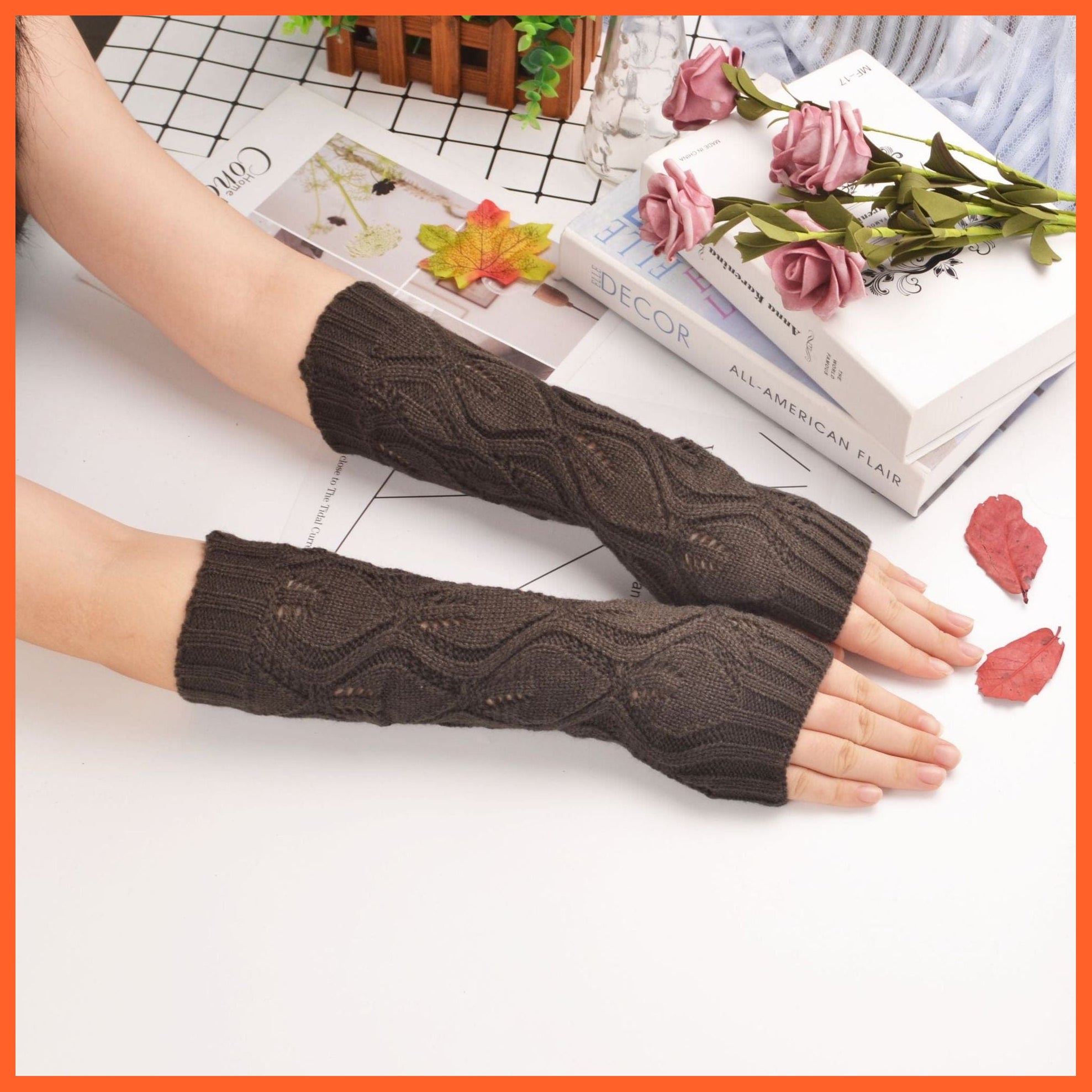 whatagift.com.au Women's Gloves Long Fingerless Women‘s Winter Warmer | Knitted Arm Sleeve Gothic Gloves